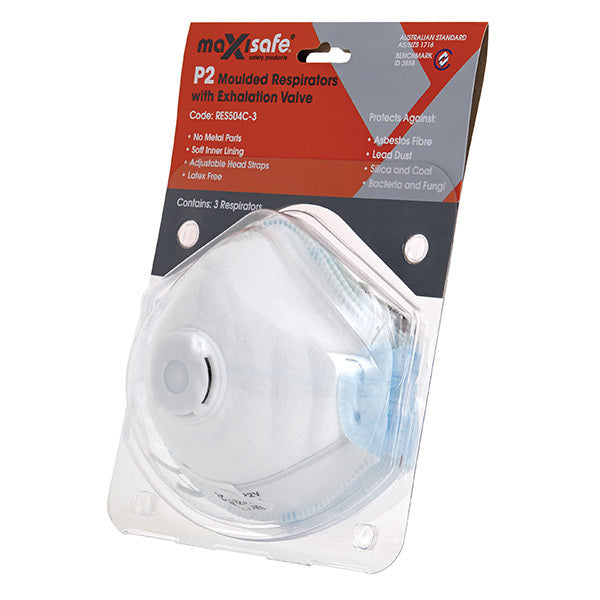 P2 Dust mask with valve card of 3