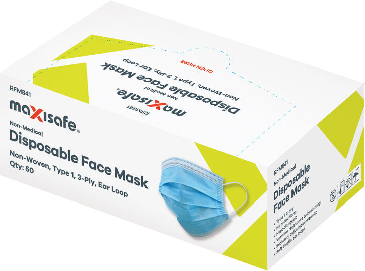 Disposable Face Mask Type 1 with Earloops Box 50