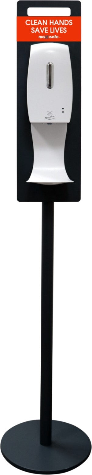 Powder Coated Floor Dispenser stand round base complete with Spray Dispenser