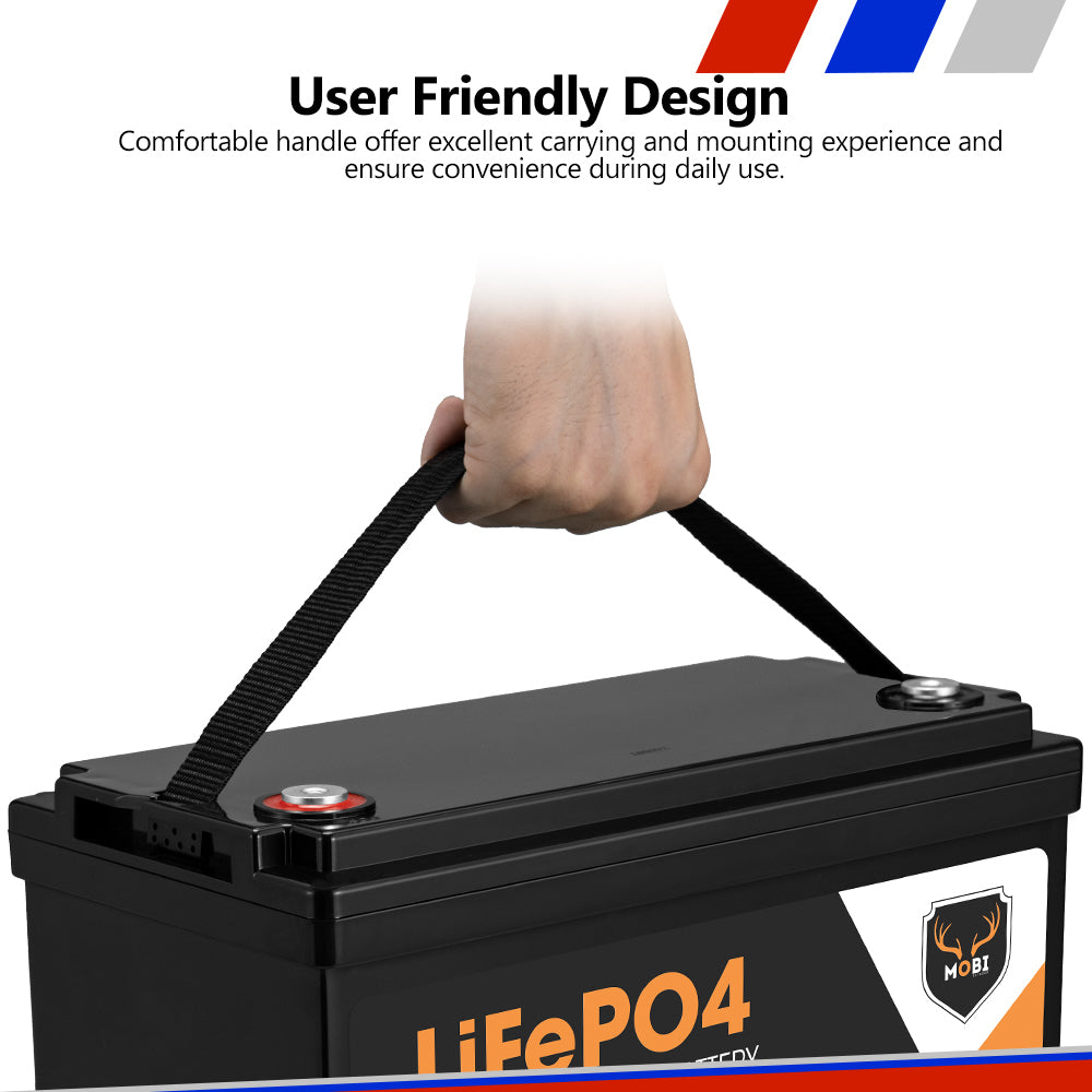 Mobi 135ah Lithium Battery 12v LifePO4 Deep Cycle Camping Solar Fridge