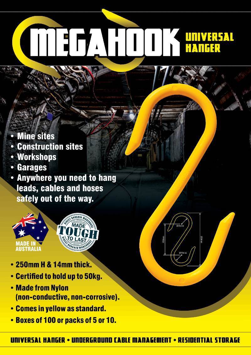 10x Australian Manufactured Universal MEGAHOOK Hanger