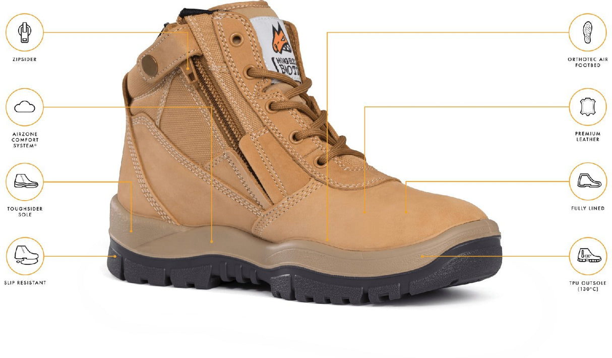 Mongrel Boots Non-Safety Zipsider Boot
