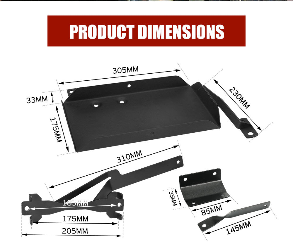 SAN HIMA Dual Battery Tray for Nissan Patrol GU Wagon TD42 4.2L ZD30 3.0L