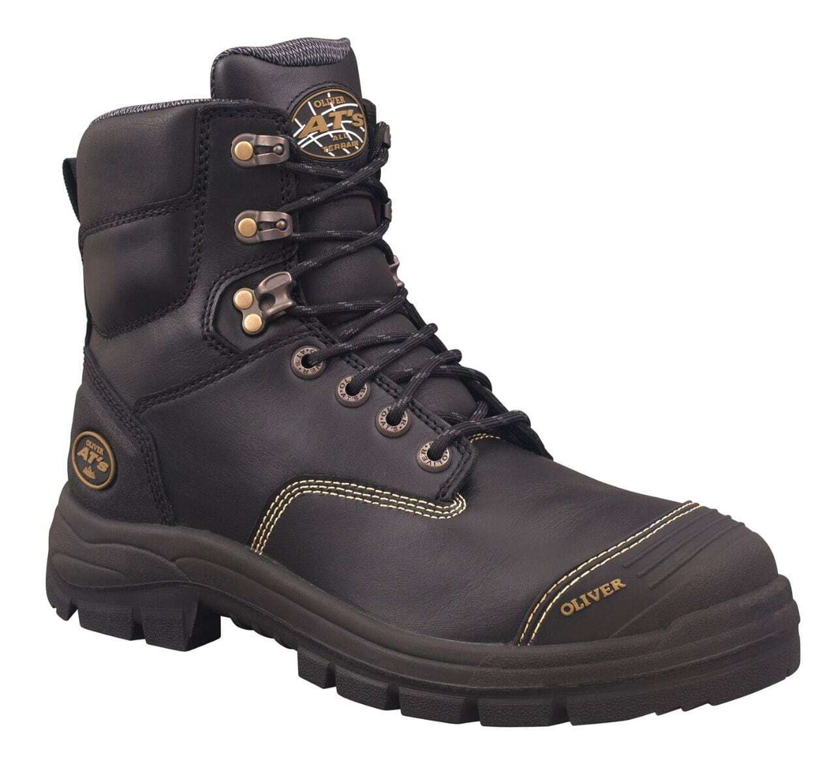 Oliver AT 55 Series 150mm Black Zip Sided Boot
