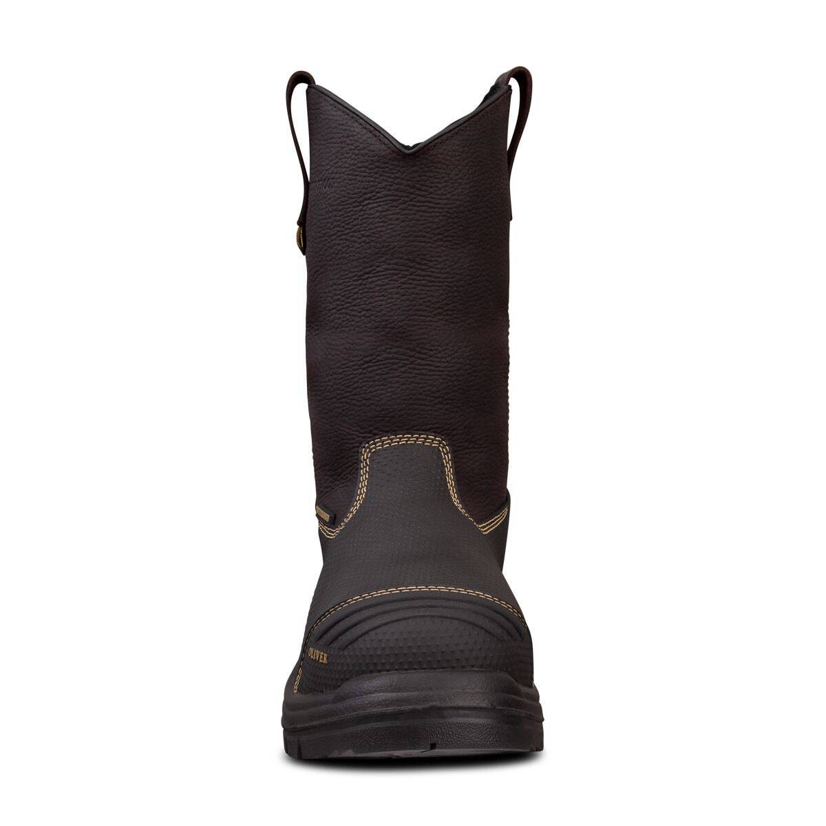 Oliver AT 65 Series 240mm Brown Pull-on Riggers Boot - Caustic and 100% Waterproof