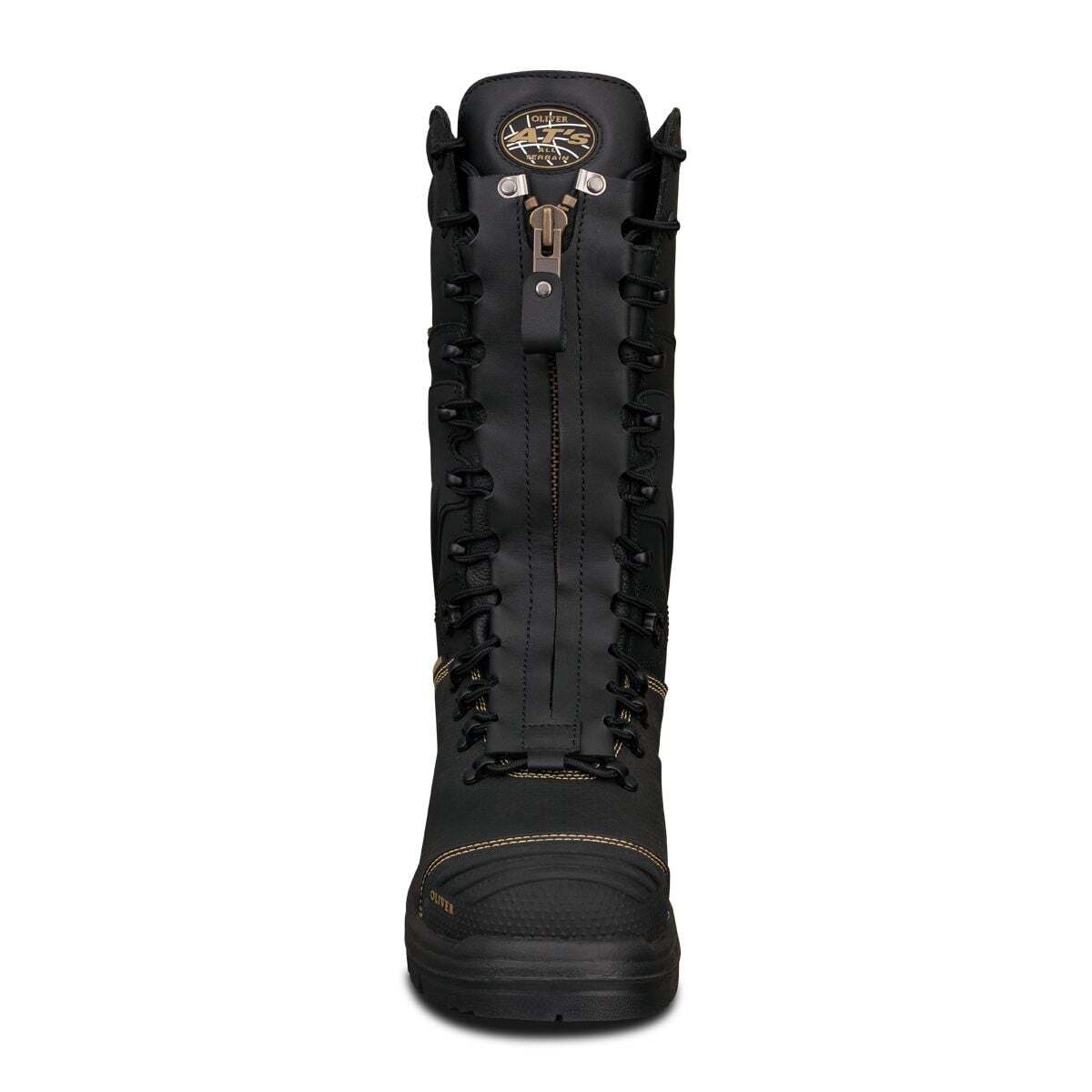 Oliver AT 65 Series 350mm Black Laced In Zip Mining Boot - Waterproof
