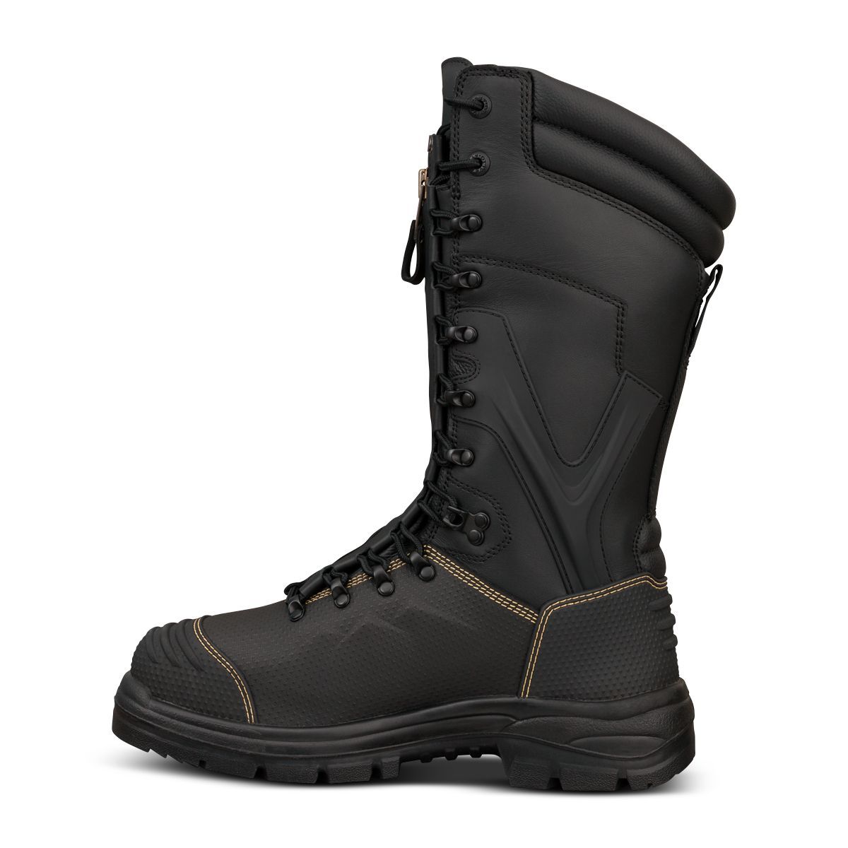 Oliver AT 65 Series 350mm Black Laced In Zip Mining Boot - Waterproof