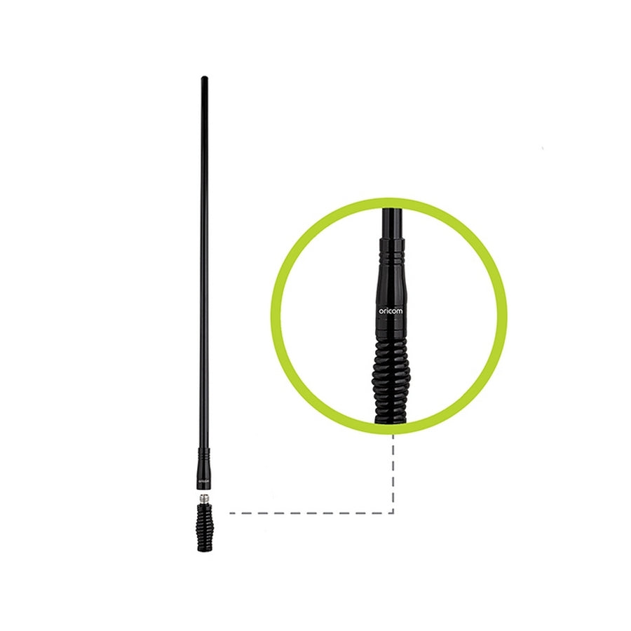 Oricom ANU800 6.5dBi UHF CB Antenna with Detachable fibreglass Pole
