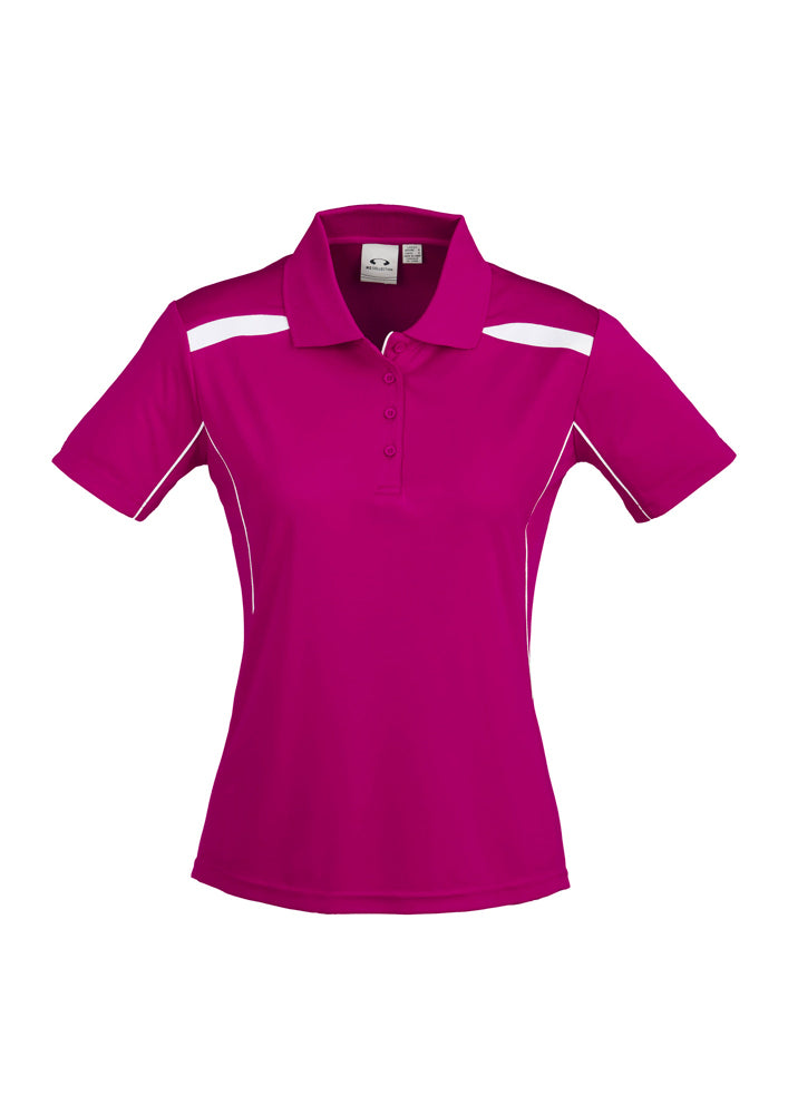 Biz Collection Ladies United Short Sleeve Polo Black/Red