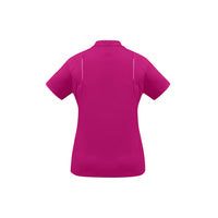 Biz Collection Ladies United Short Sleeve Polo Ash/Fluoro Orange