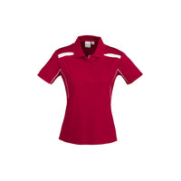 Biz Collection Ladies United Short Sleeve Polo Ash/Fluoro Orange