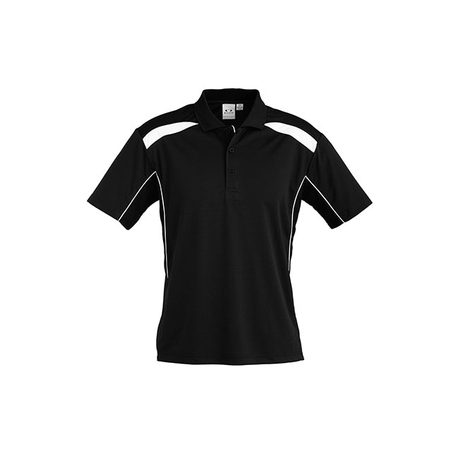 Biz Collection Mens United Short Sleeve Polo Black/Gold