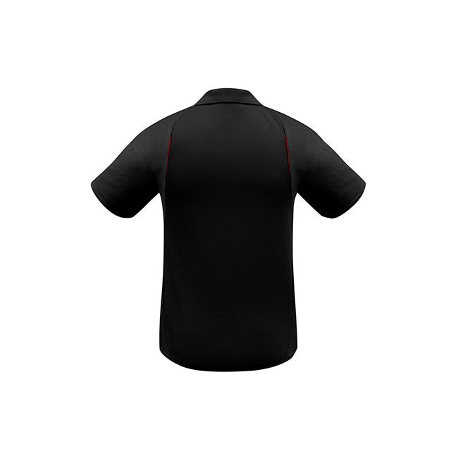 Biz Collection Mens United Short Sleeve Polo Black/Ash