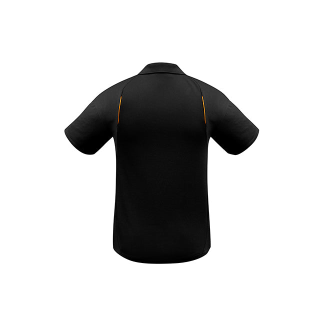 Biz Collection Mens United Short Sleeve Polo Black/Orange