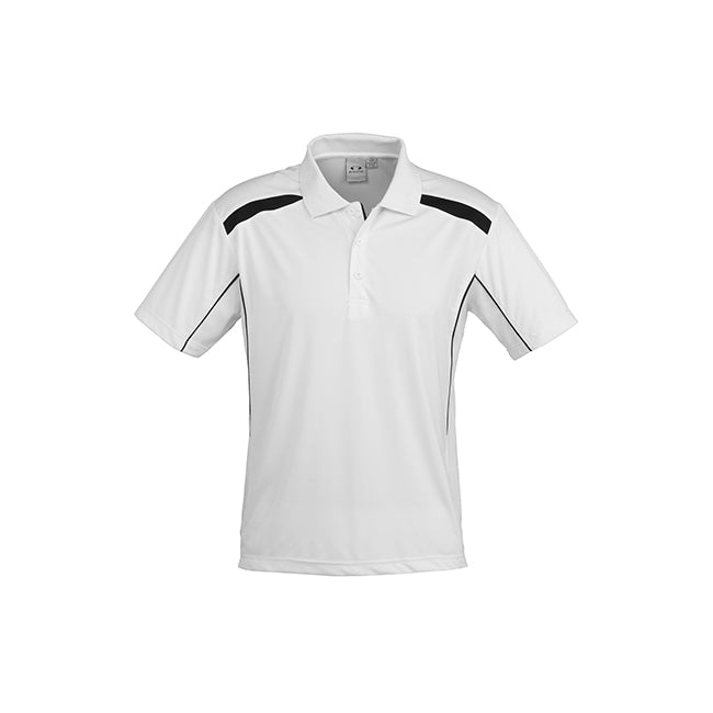Biz Collection Mens United Short Sleeve Polo White/Navy