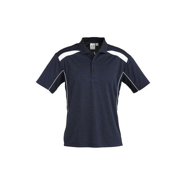 Biz Collection Mens United Short Sleeve Polo White/Navy