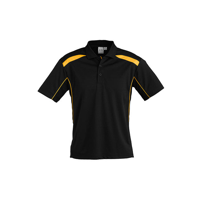 Biz Collection Mens United Short Sleeve Polo Black/White