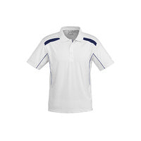 Biz Collection Mens United Short Sleeve Polo White/Black
