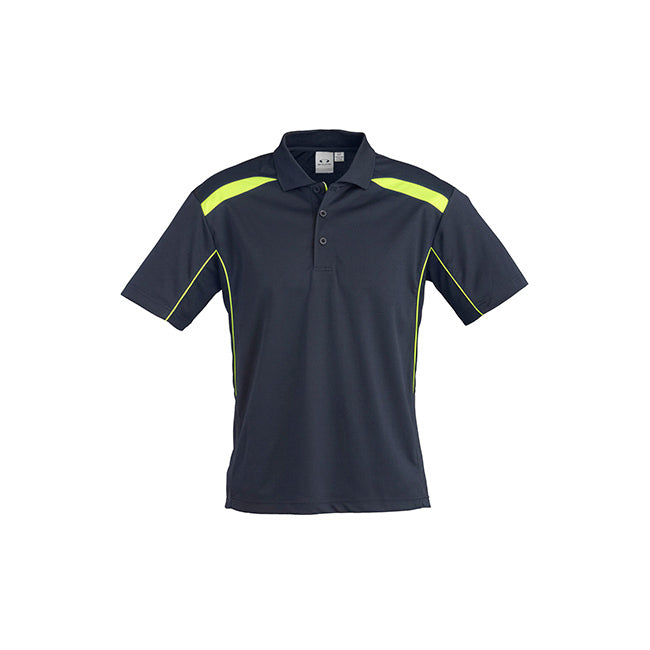 Biz Collection Mens United Short Sleeve Polo Navy/Gold