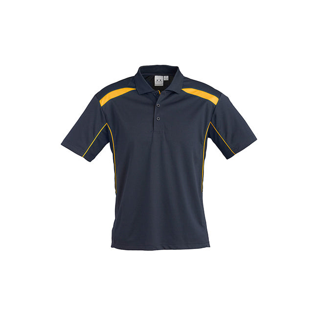 Biz Collection Mens United Short Sleeve Polo White/Navy