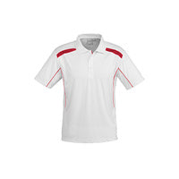 Biz Collection Mens United Short Sleeve Polo White/Black