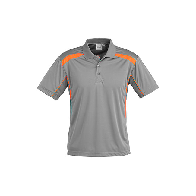 Biz Collection Mens United Short Sleeve Polo Black/Red