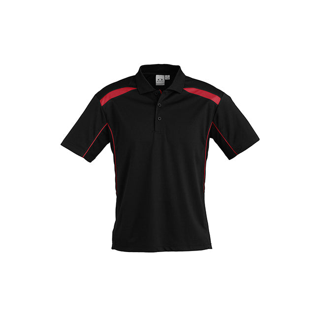 Biz Collection Mens United Short Sleeve Polo White/Navy
