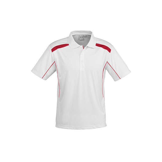 Biz Collection Mens United Short Sleeve Polo White/Red
