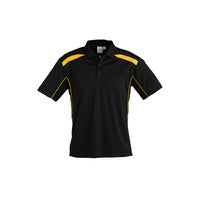 Biz Collection Mens United Short Sleeve Polo White/Black