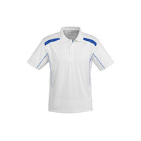 Biz Collection Mens United Short Sleeve Polo White/Black