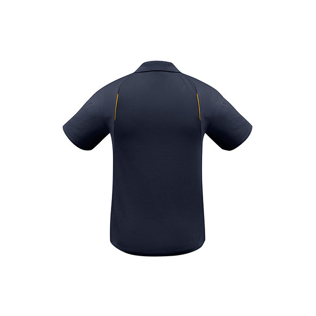 Biz Collection Mens United Short Sleeve Polo Navy/Gold