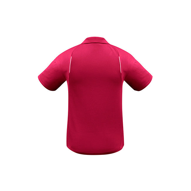 Biz Collection Mens United Short Sleeve Polo Red/White