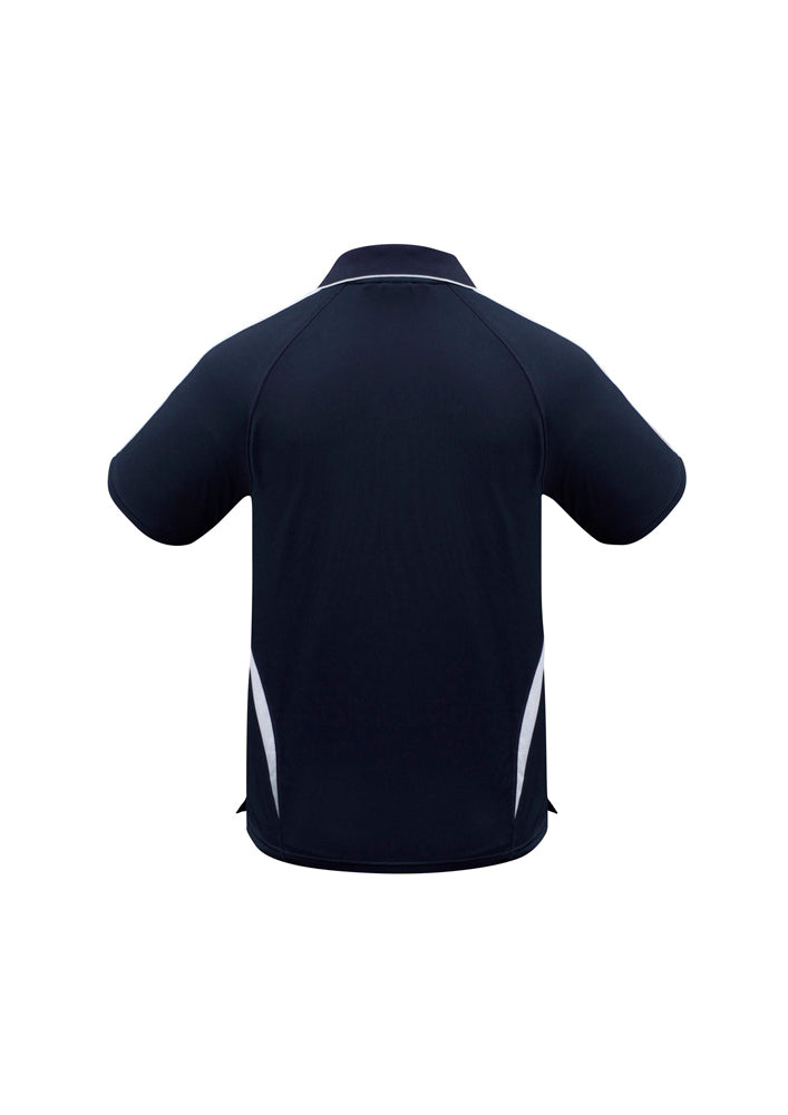 Biz Collection Mens Flash Polo Black/White