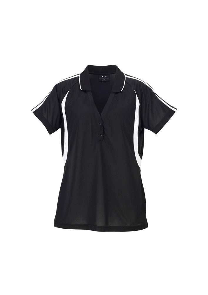 Biz Collection Ladies Flash Polo Forest/Gold