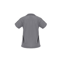 Biz Collection Ladies Flash Polo Ash/Black