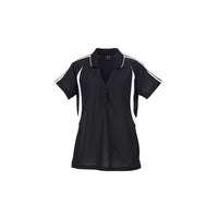 Biz Collection Ladies Flash Polo Ash/Black