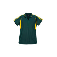 Biz Collection Ladies Flash Polo Ash/Black