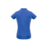 Biz Collection Ladies Razor Polo Grey/Fluoro Lime