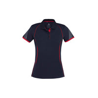 Biz Collection Ladies Razor Polo Grey/Fluoro Orange