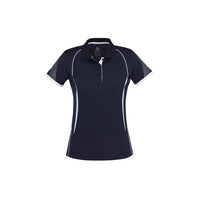 Biz Collection Ladies Razor Polo Grey/Fluoro Orange