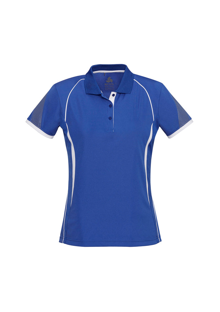 Biz Collection Ladies Razor Polo Navy/Gold