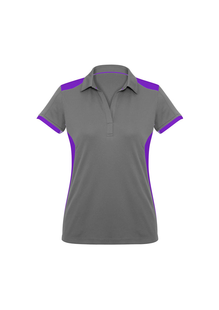 Biz Collection Ladies Rival Polo Black/Red