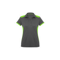 Biz Collection Ladies Rival Polo Black/Teal