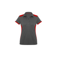 Biz Collection Ladies Rival Polo Black/White