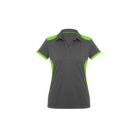 Biz Collection Ladies Rival Polo Black/White