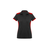 Biz Collection Ladies Rival Polo Black/White