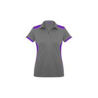 Biz Collection Ladies Rival Polo Black/White