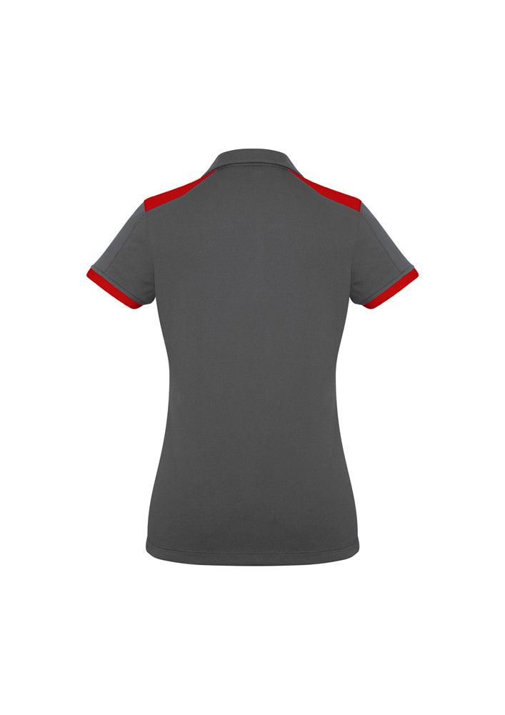 Biz Collection Ladies Rival Polo Grey/Red