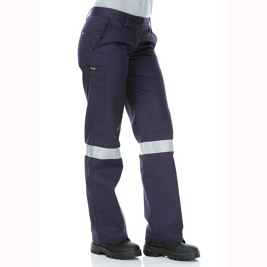WORKIT Womens Regular Weight Cotton Drill Taped Work Pants