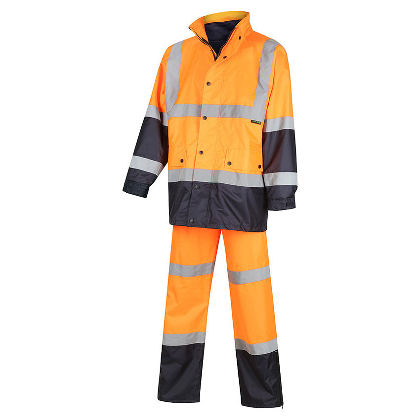 WORKIT Hi-Vis Wet Weather 2 Tone Taped Rain Pants